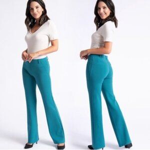 Betabrand Teal Turquoise Flare Yoga Pants
